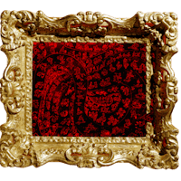 an ornate gold frame